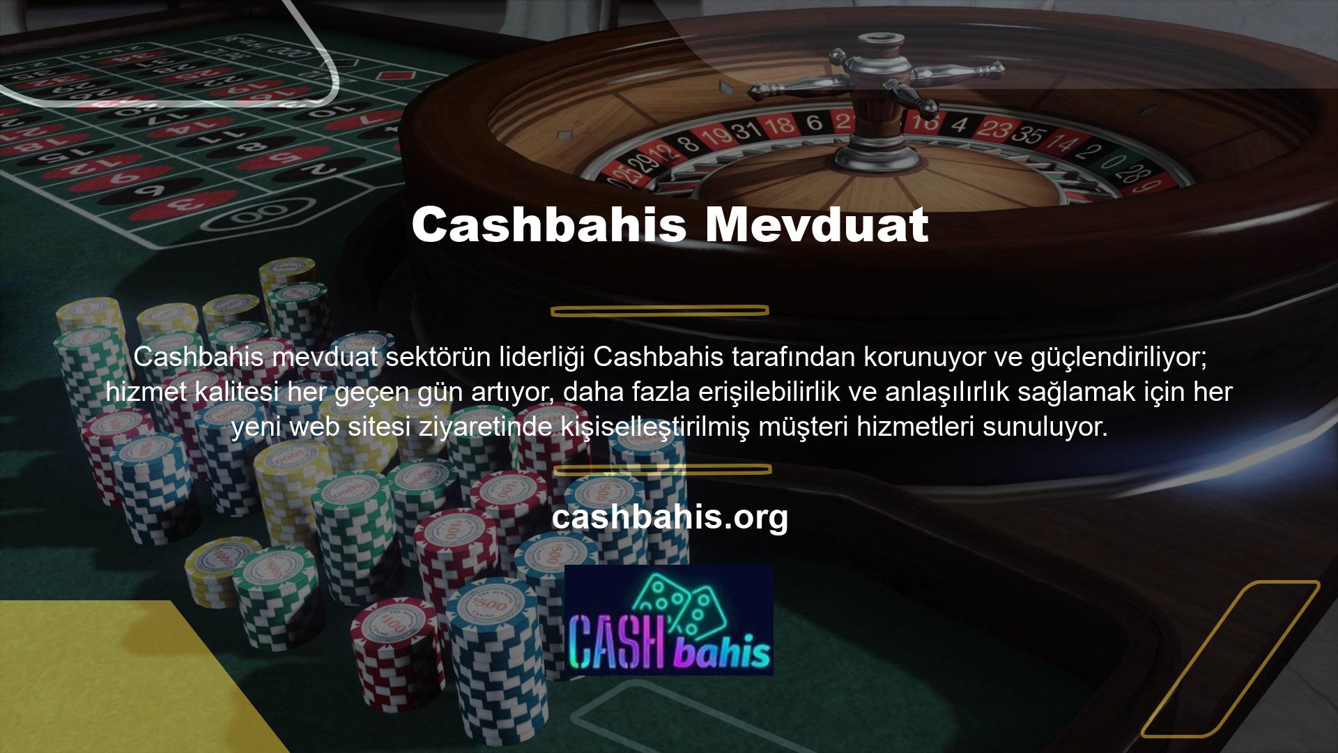 Kalite açısından Cashbahis sunduğu birinci sınıf hizmet, bahis, canlı casino ve slot oyunlarında örneklenmektedir